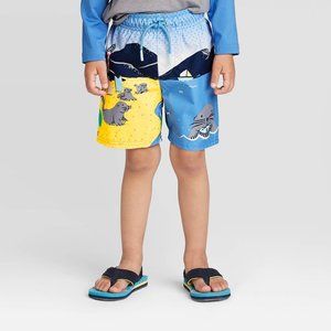 NEW! Beach Print Cat & Jack Boys' Swim Trunks